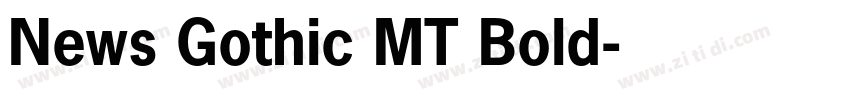News Gothic MT Bold字体转换